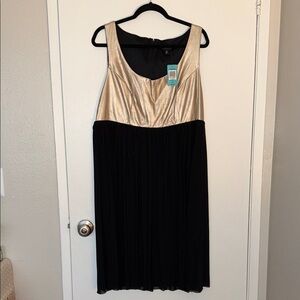 Torrid Black and Gold Midi Dress